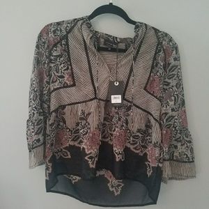 NWT Lucky Brand Blue Blouse